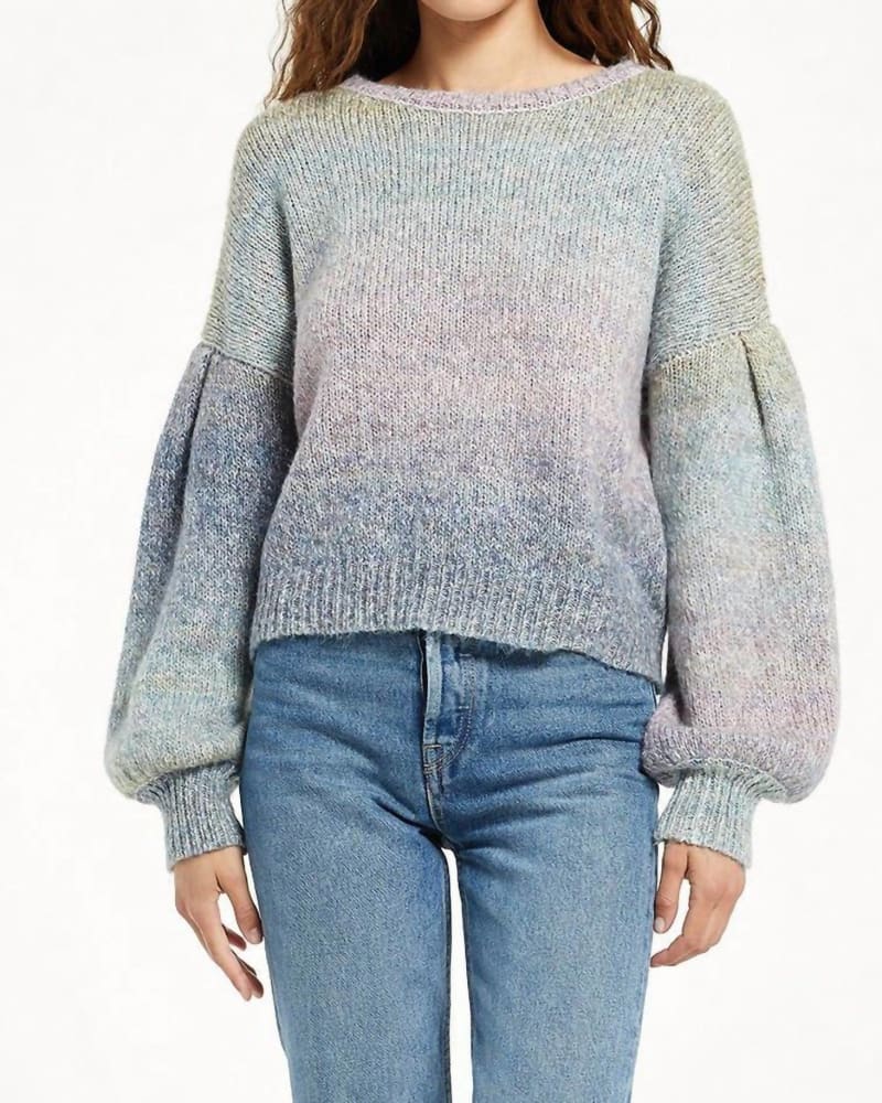 Front of a model wearing a size Large Kersa Ombre Sweater in Multi in Multi by Z Supply. | dia_product_style_image_id:343230